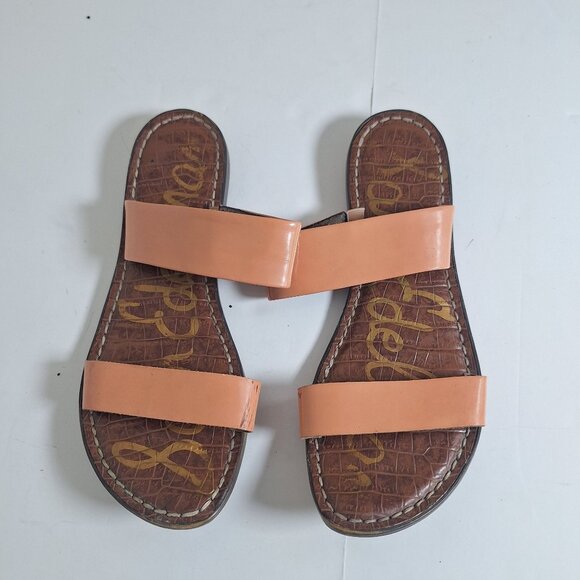 Sam Edelman Shoes - Sam Edelman Womens Slide Sandals Size US 7.5M / EU 38.5 With Faux Leather Straps